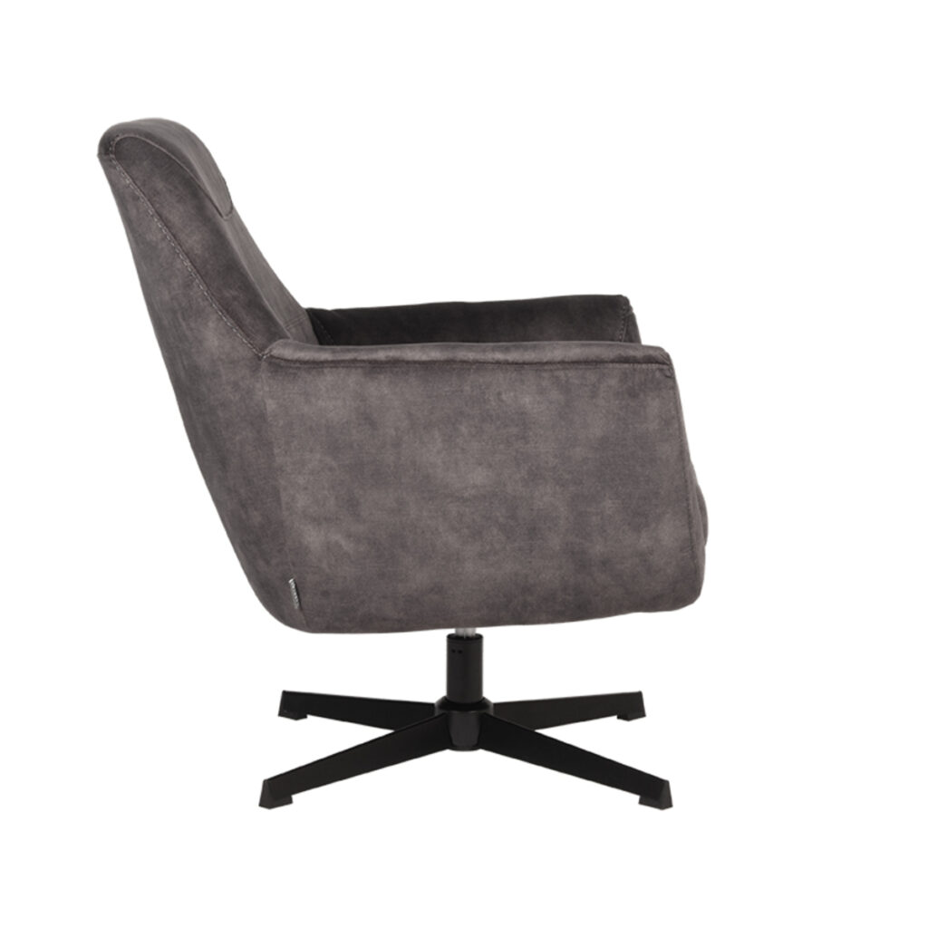 LABEL51 Fauteuil Toby - Antraciet