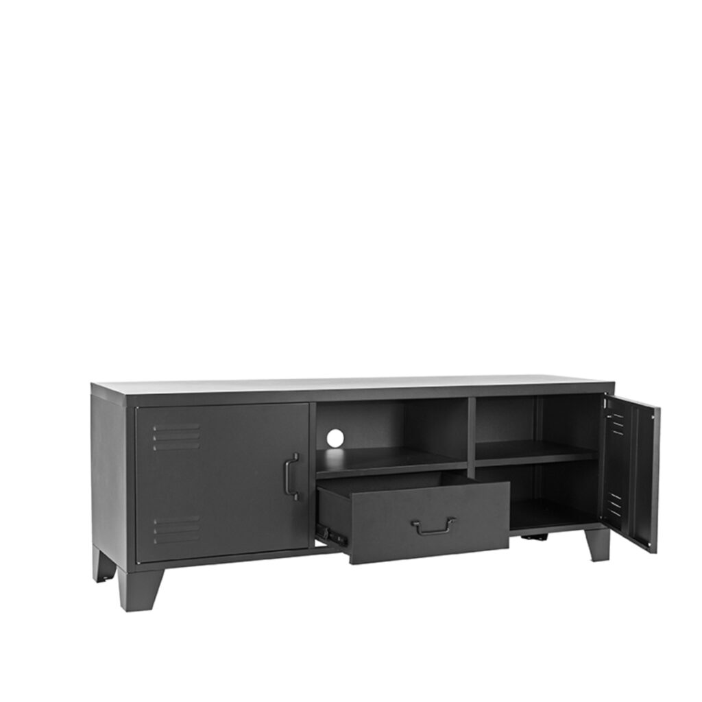 LABEL51 Tv-meubel Fence - Zwart - 150cm