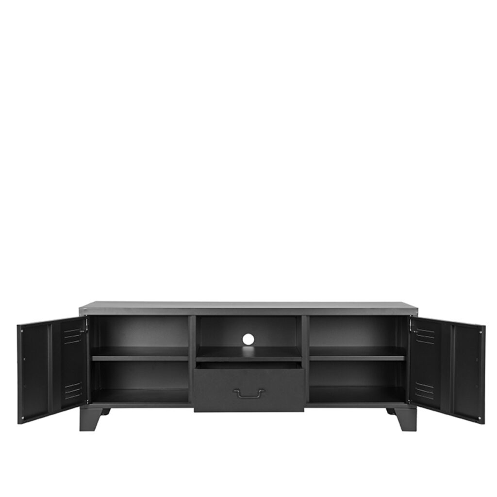 LABEL51 Tv-meubel Fence - Zwart - 150cm