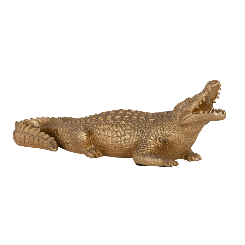 Richmond Interiors Krokodil deco object klein (Gold)