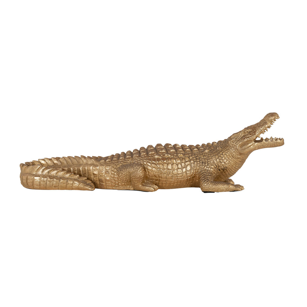 Richmond Interiors Krokodil deco object klein (Gold)