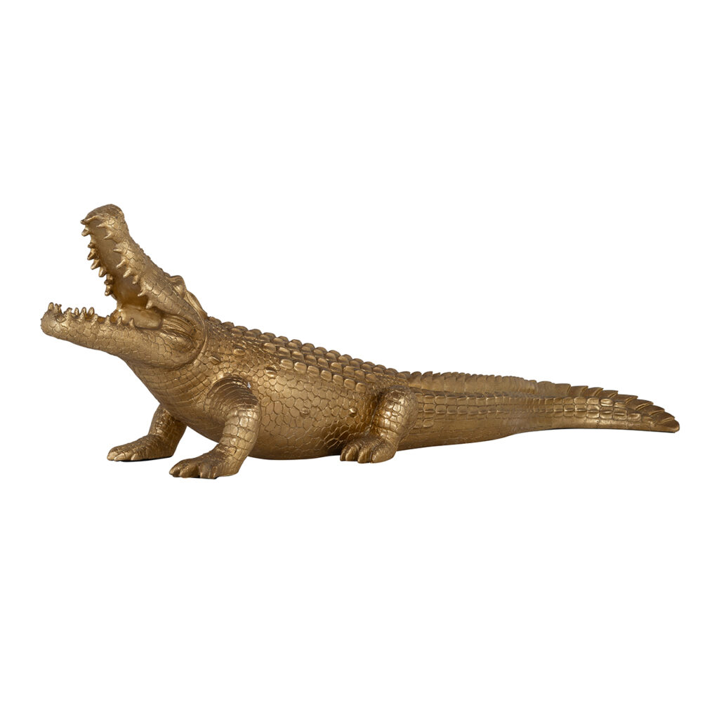 Richmond Interiors Krokodil deco object medium (Gold)
