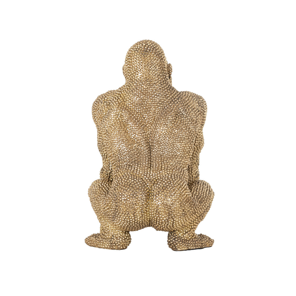 Richmond Interiors Deco object Gorilla goud klein (Gold)