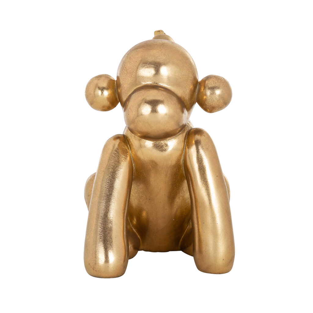 Richmond Interiors Monkey deco object (Gold)