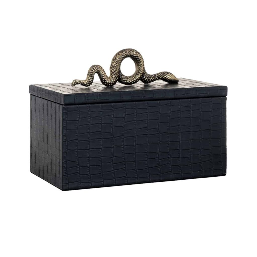Richmond Interiors Juwelen box Charly snake zwart (Black)