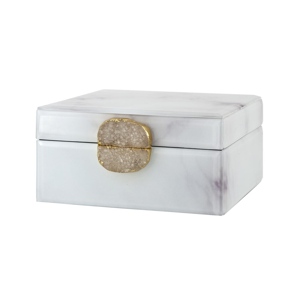 Richmond Interiors Juwelen box Bayou met marmer uitstraling (ZZZ-White)