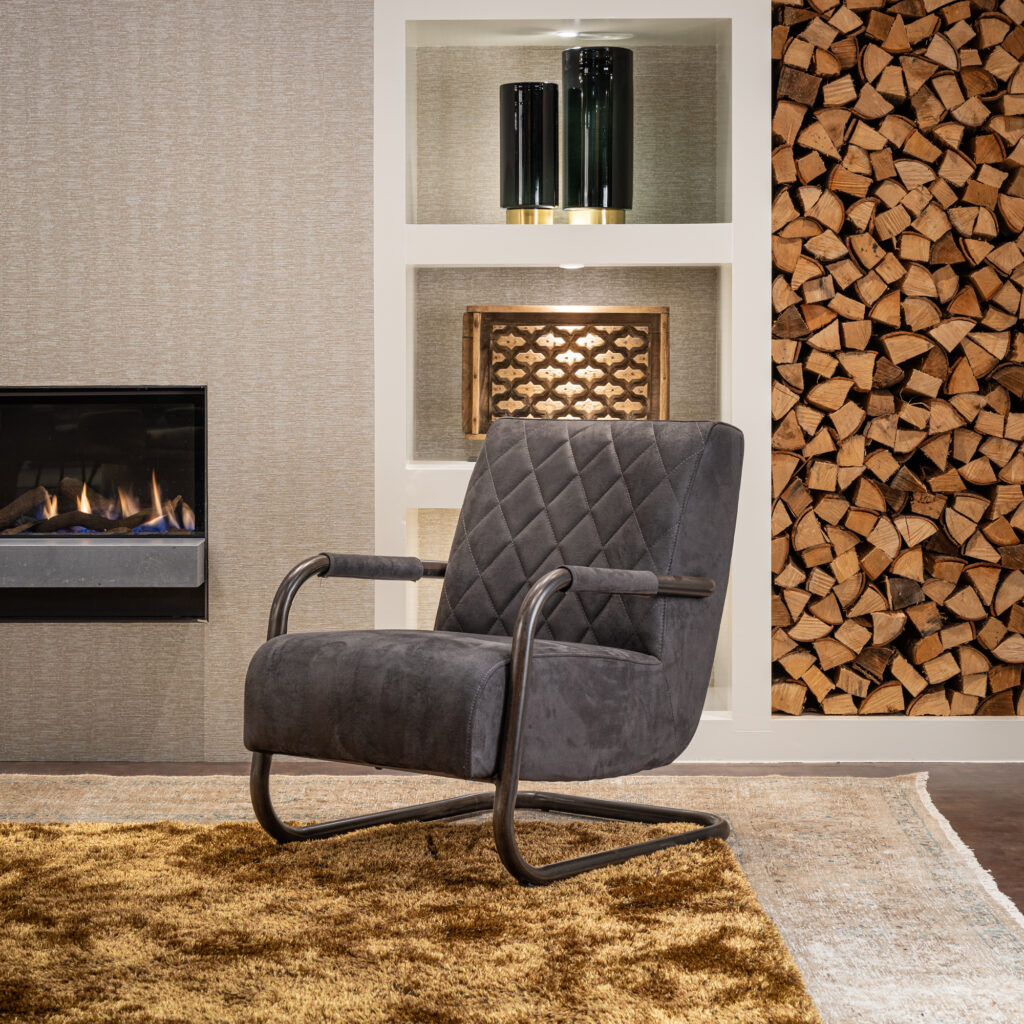 Tower Living Fauteuil Civo - Bull antraciet