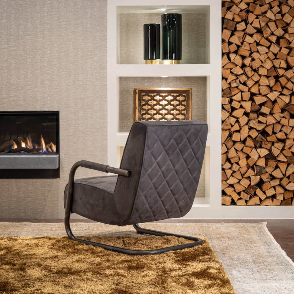 Tower Living Fauteuil Civo - Bull antraciet