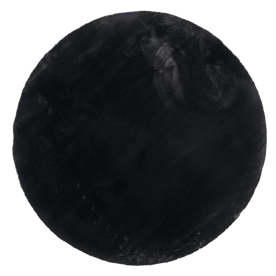 ByBoo Vloerkleed Zenda rond 200 cm - zwart