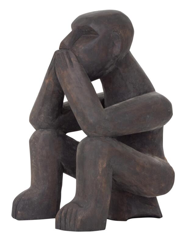 DTP Statue Say Nothing,30x22x22 cm, mahagony